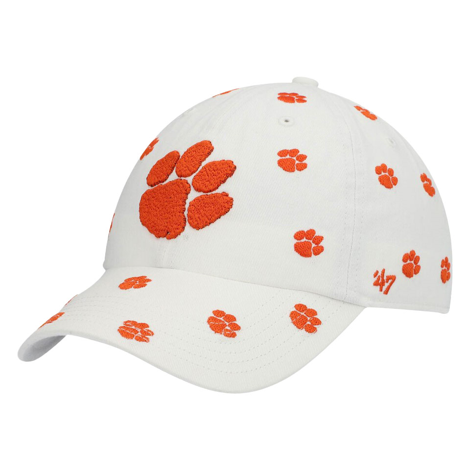 Clemson '47 Women's Confetti Clean-Up Cap - WHITE
