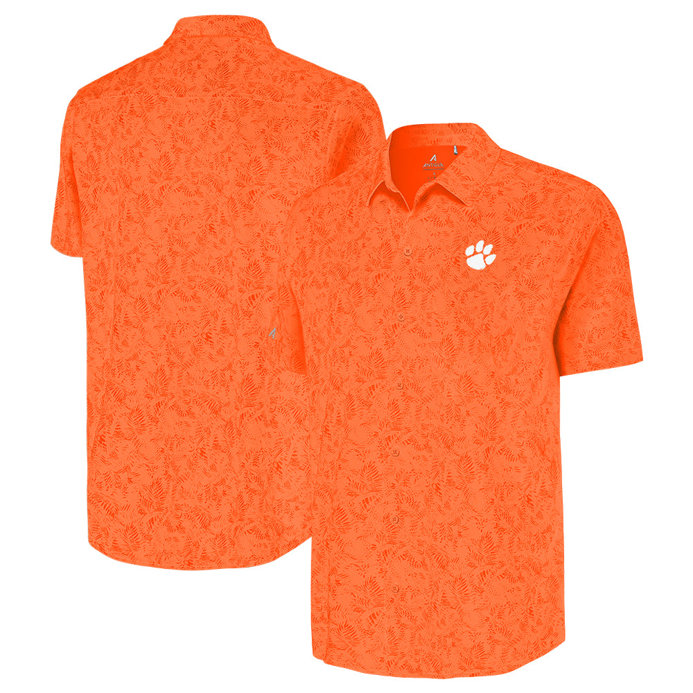 Clemson Antigua Lush Button-Down Shirt