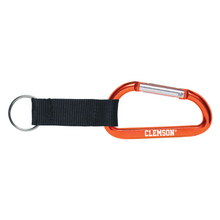 Clemson Carabiner with Key Strap - ORANGE