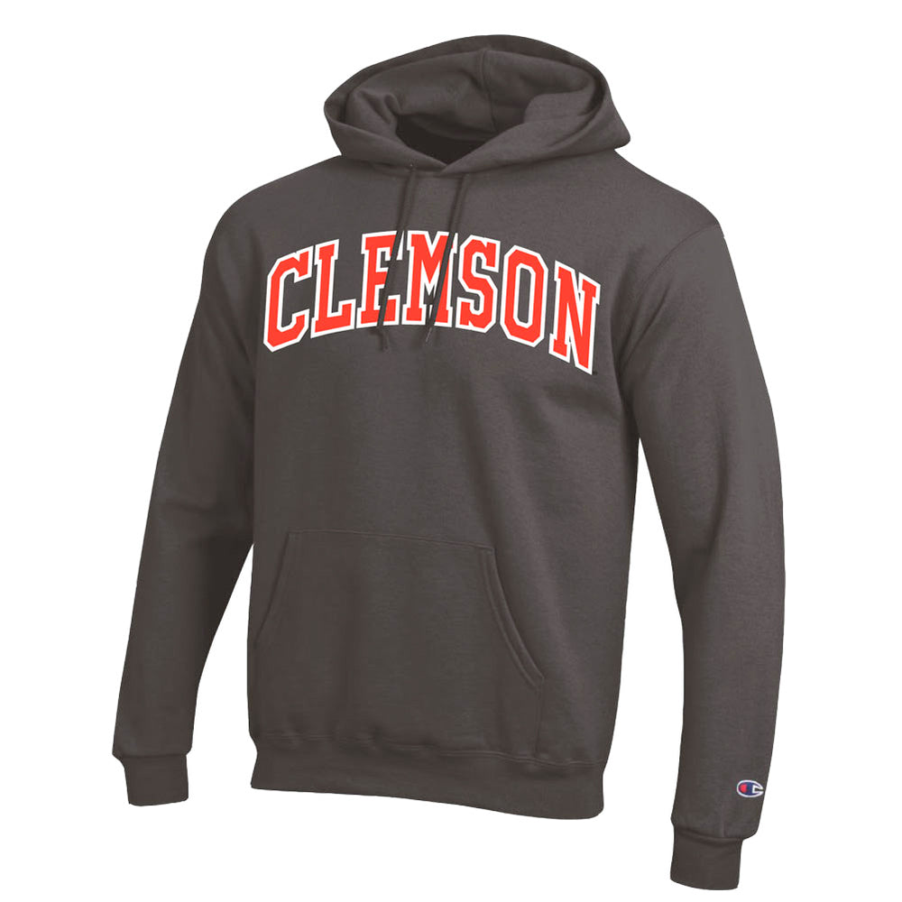 Clemson Champion Powerblend Hood - DK GREY