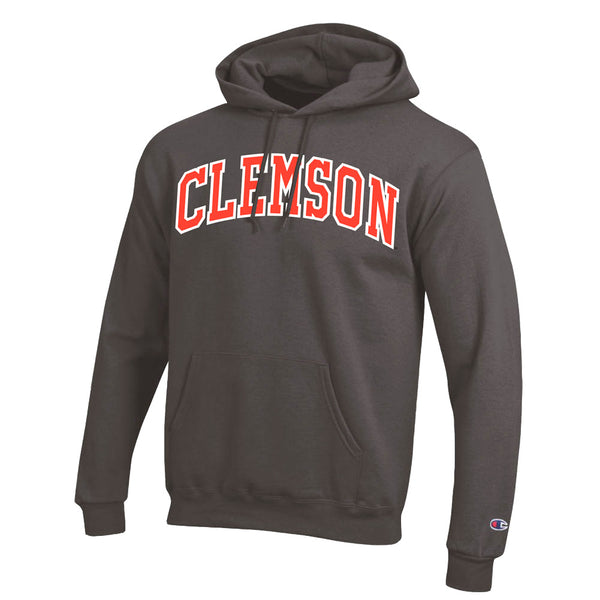 Clemson Champion Powerblend Hood - DK GREY