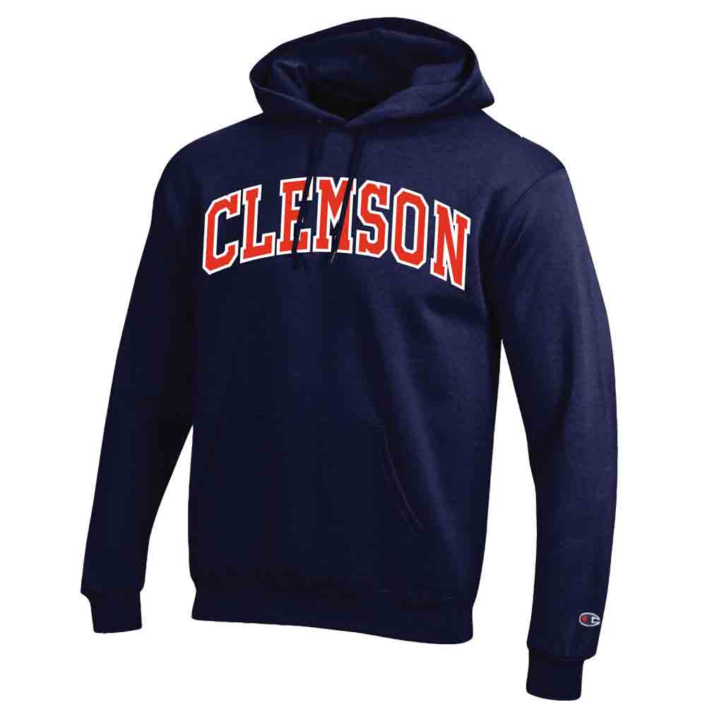Clemson Champion Powerblend Hood - NAVY
