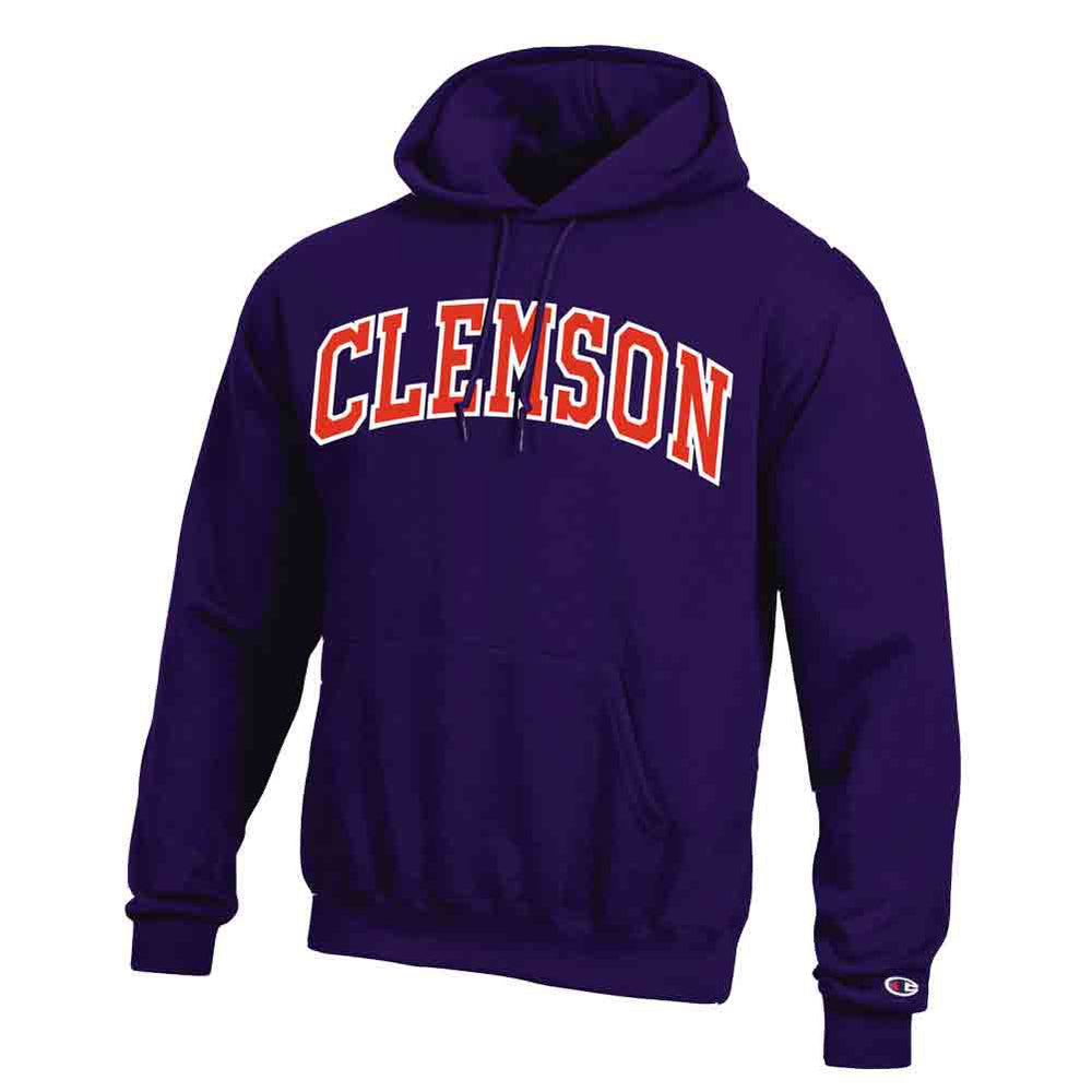 Clemson Champion Powerblend Hood - PURPLE