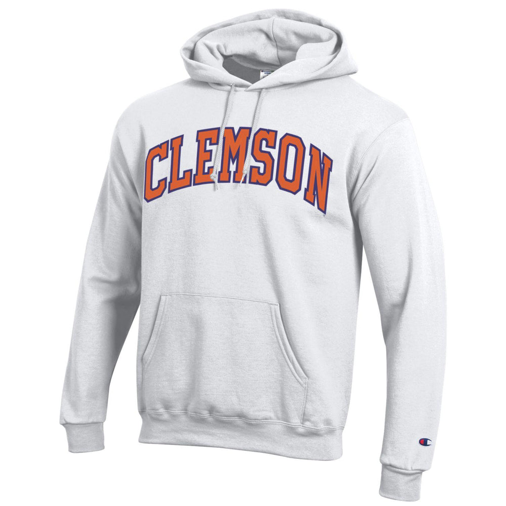 Clemson Champion Powerblend Hood - WHITE