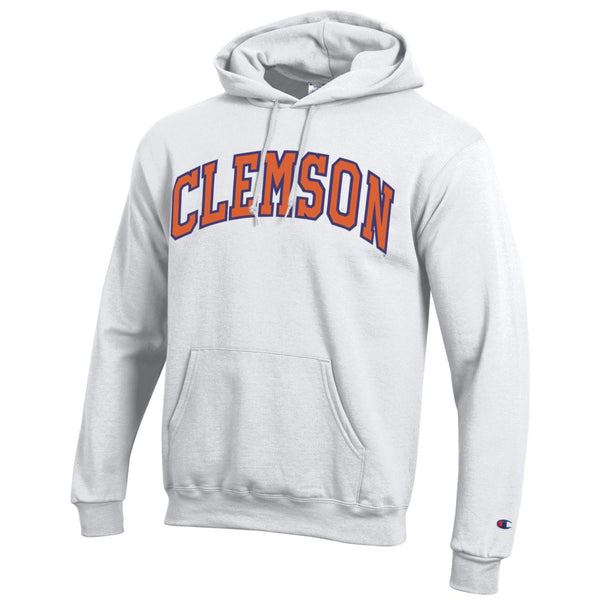 Clemson Champion Powerblend Hood - WHITE