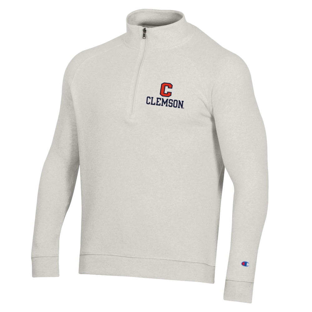 Clemson Champion Triumph Fleece Half-Zip - OATMEAL