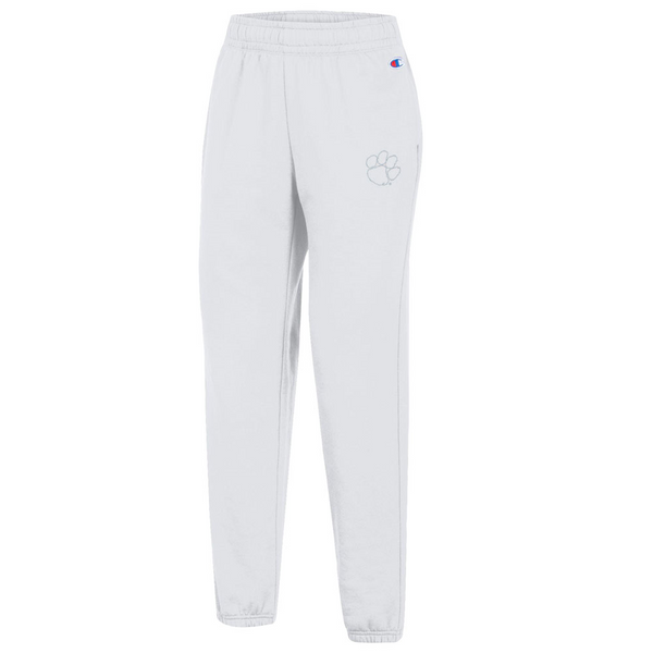 Clemson Champion Women's Powerblend Pant - WHITE