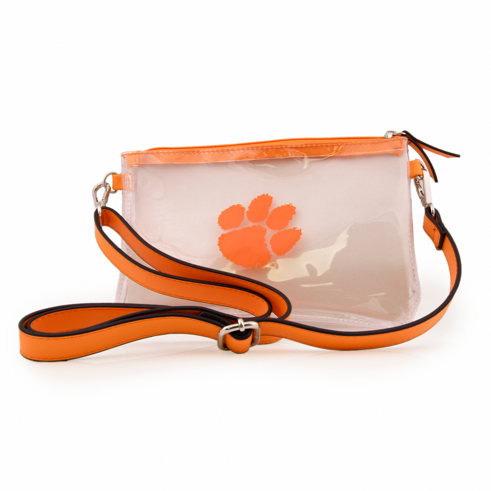 Clemson Clear Crossbody Bag - ORANGE