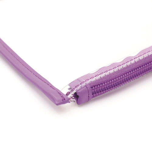 Clemson Clear and Purple Wristlet