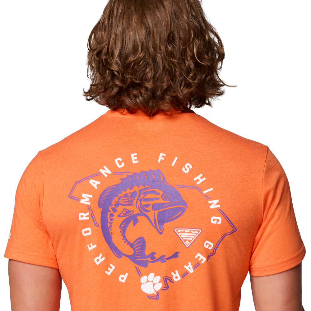 Clemson Columbia PFG Triblend Outdoor Tee - ORANGE