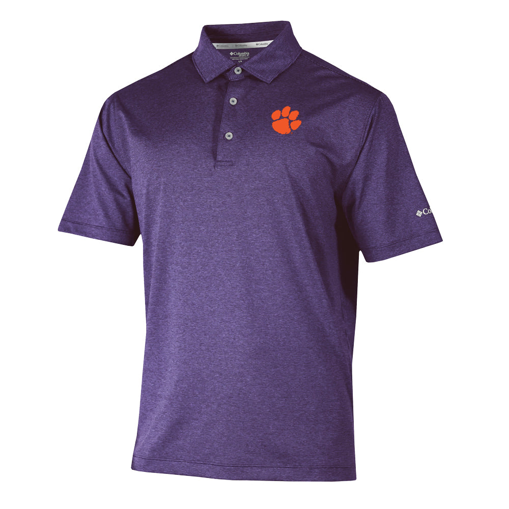 Clemson Columbia Sand Polo - PURPLE
