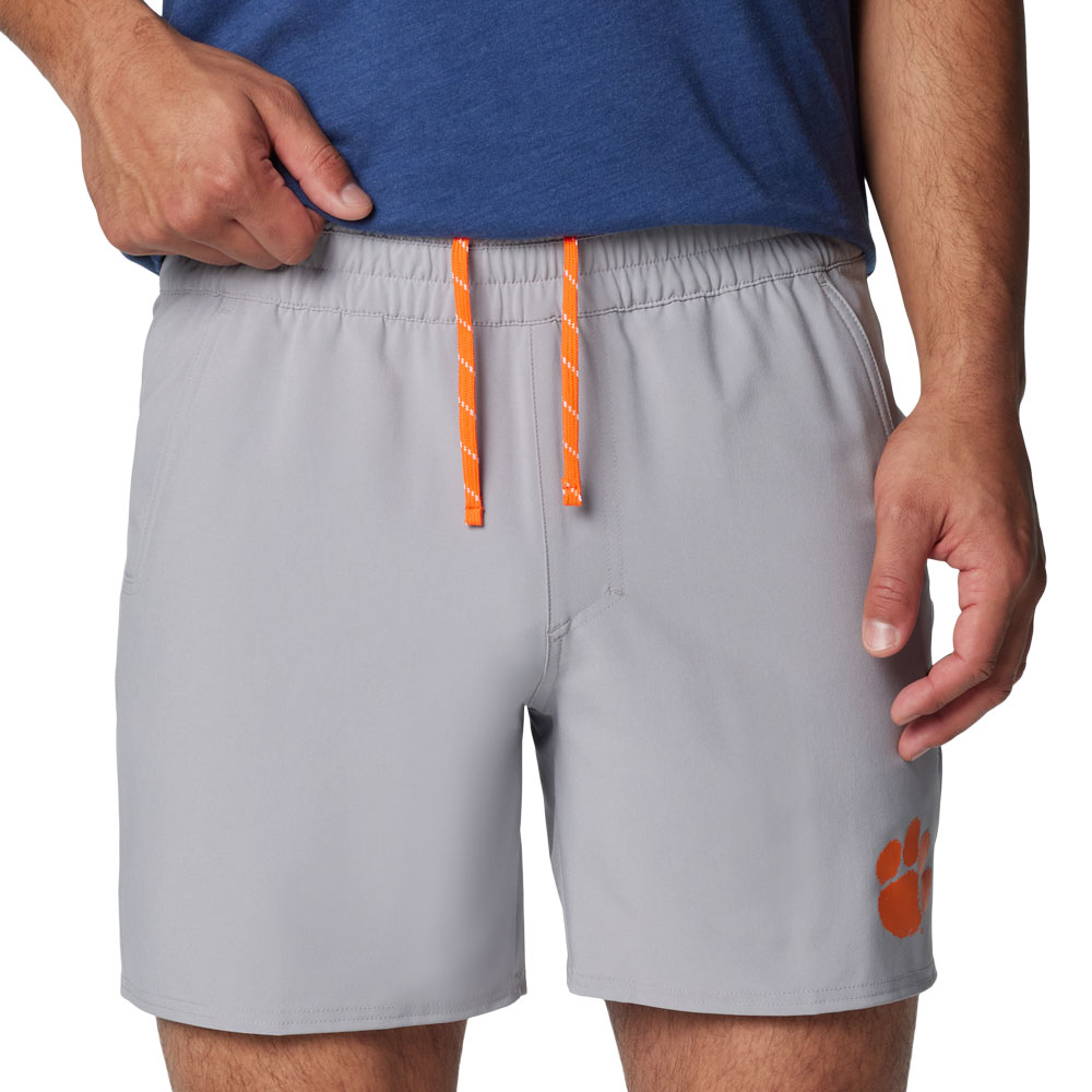 Clemson Columbia Terminal Roamer Stretch Shorts - LT GREY