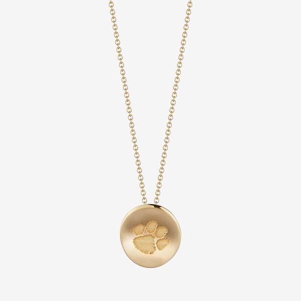 Clemson Kyle Cavan Paw Necklace - GOLD