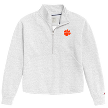 Clemson League Women's Victory Springs Half-Zip Pullover - WHITE