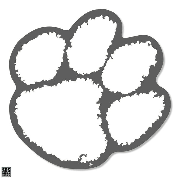 Clemson Mini Paw Decal - WHITE
