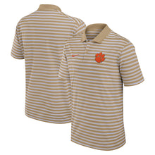 Clemson Nike Beige Stripe Polo - TAN