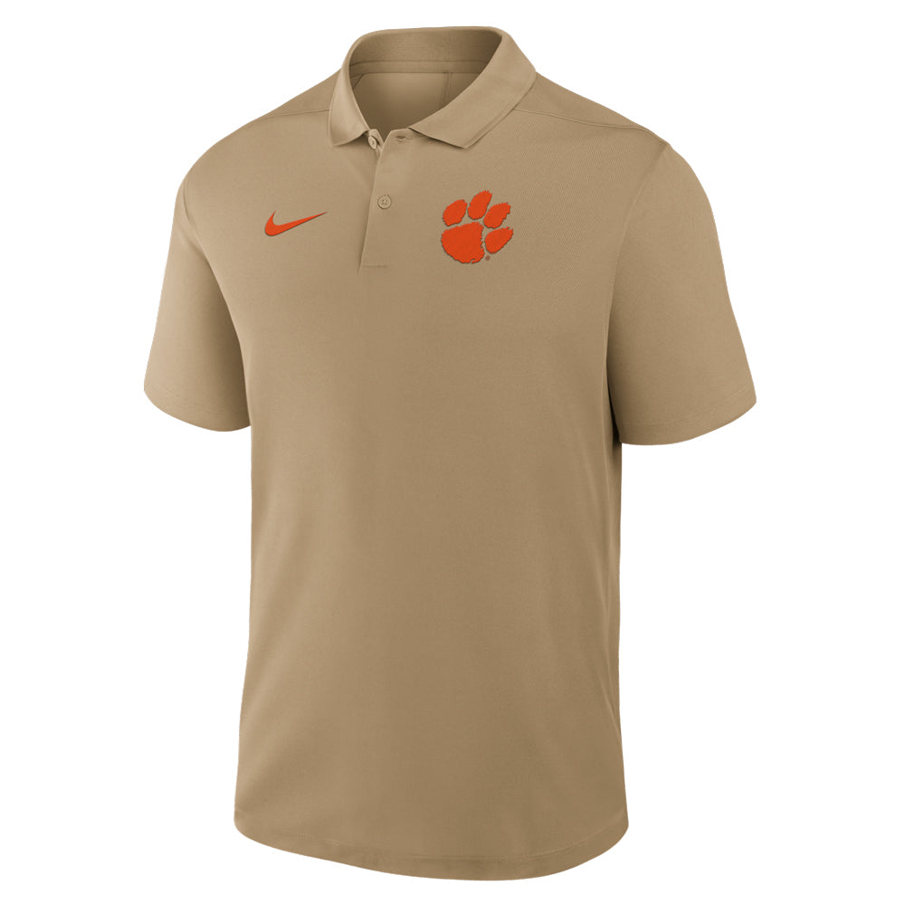 Clemson Nike Beige Victory Paw Polo - TAN