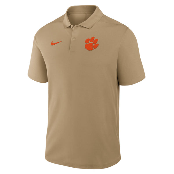 Clemson Nike Beige Victory Paw Polo - TAN