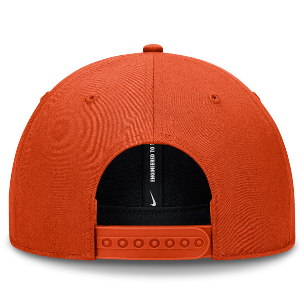 Clemson Nike Rise Structured Snapback Cap - ORANGE