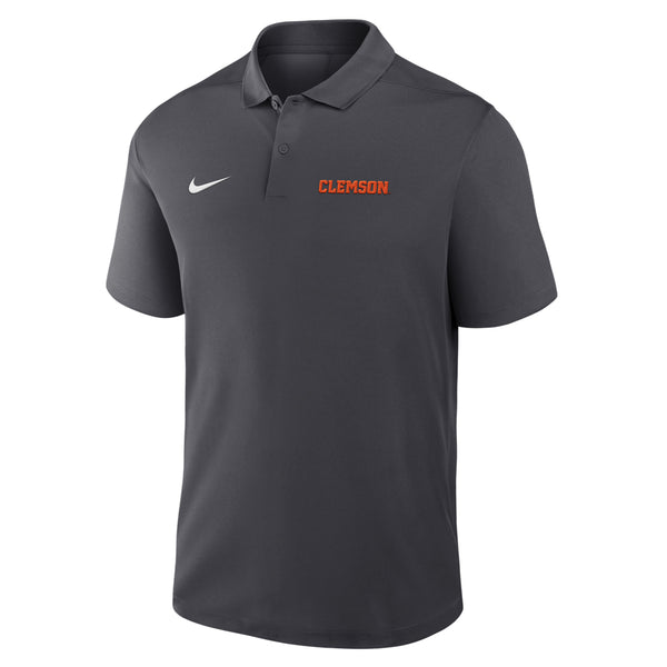 Clemson Nike Victory Wordmark Polo - DK GREY
