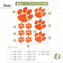 Clemson Paw Sticker Sheet