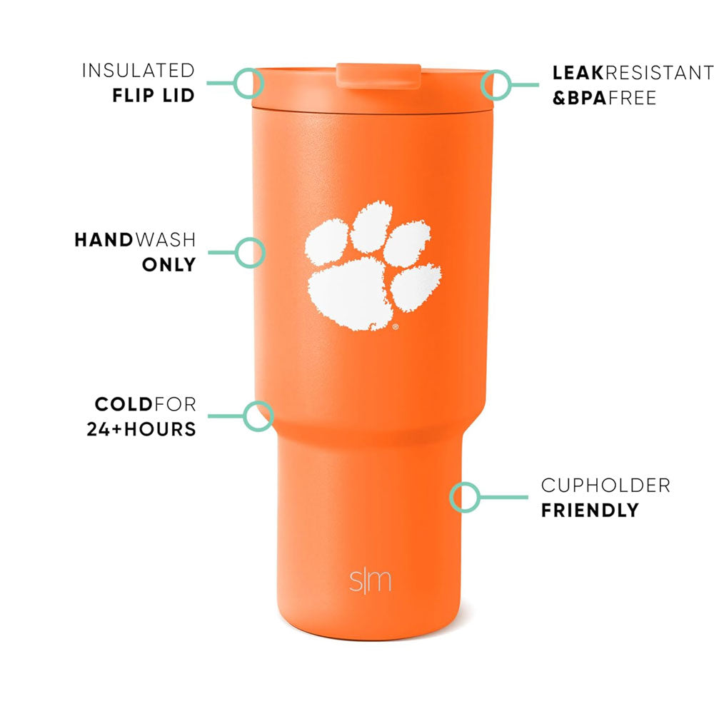 Clemson Simple Modern 30oz Trek Tumbler