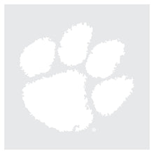Clemson Static Paw Decal - WHITE