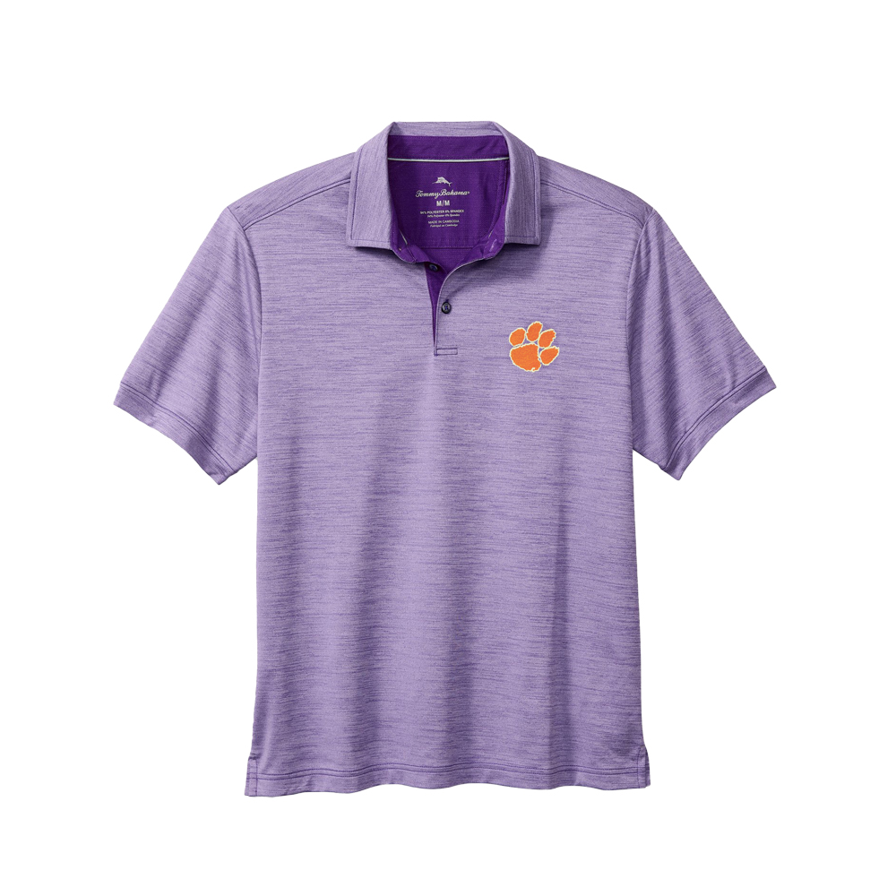 Clemson Tommy Bahama Sport San Raphael Polo - PURPLE