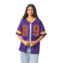 Clemson Women's Hype and Vice Button-Down Football Jersey - PURPLE