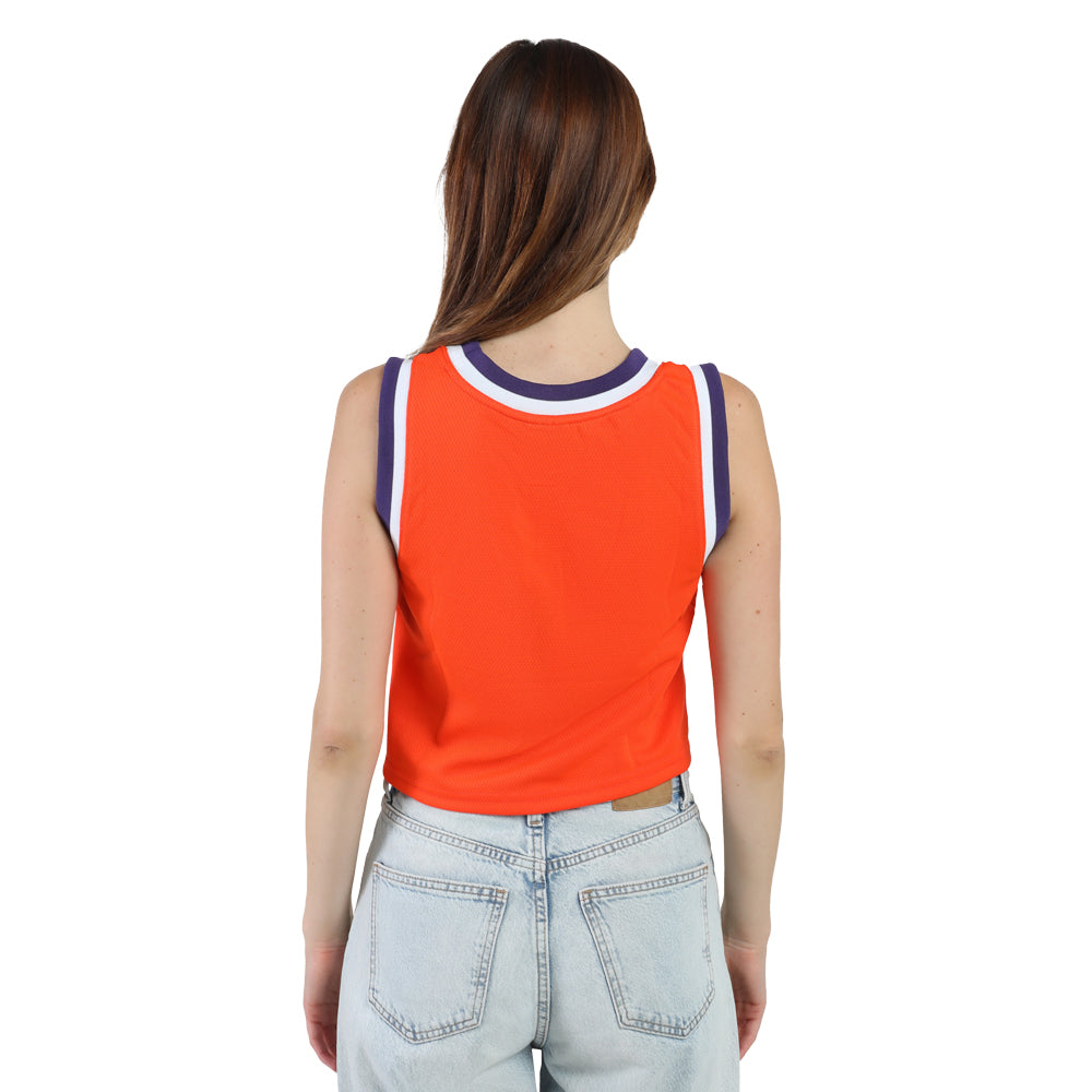 Clemson Women's Hype and Vice Cropped Basketball Jersey - ORANGE
