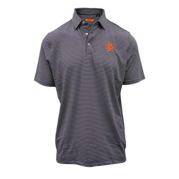 Tiger Sports Shop Double Stripe Polo - PURPLE