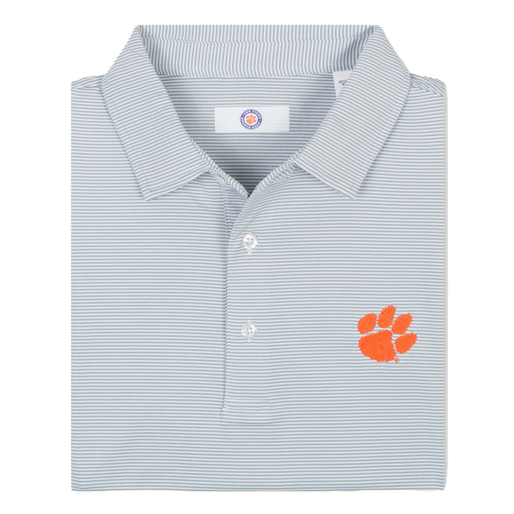 Tiger Sports Shop Two Tone Mini Stripe Polo  - LT GREY