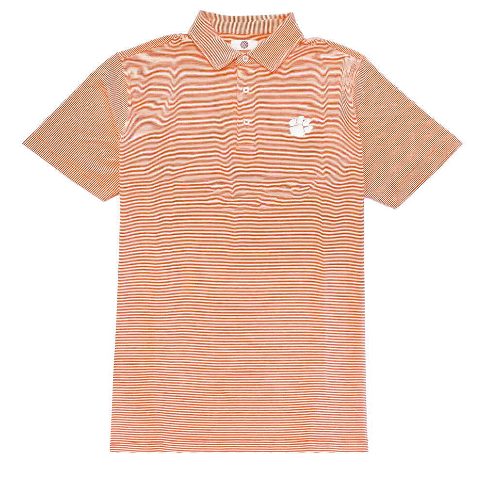 Tiger Sports Shop Two Tone Mini Stripe Polo  - ORANGE