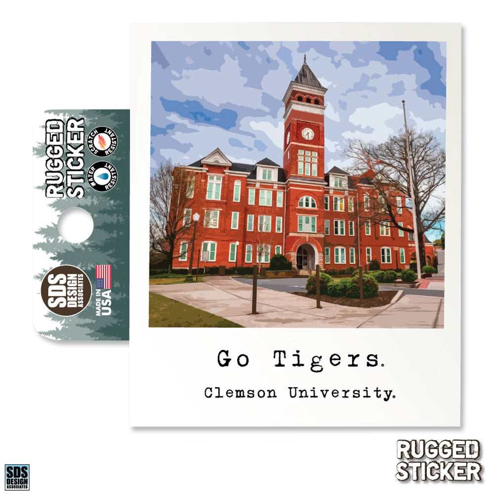 Clemson Tillman Hall Rugged Decal