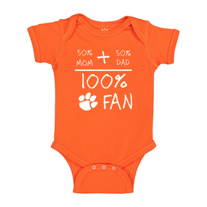 Clemson 100% Fan Onesie - ORANGE