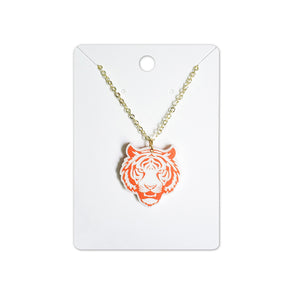 Clemson 18" Tiger Face Necklace 