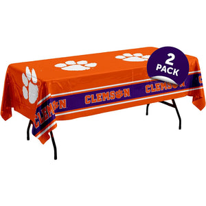 Clemson 2 Pack Disposable Table Cloth