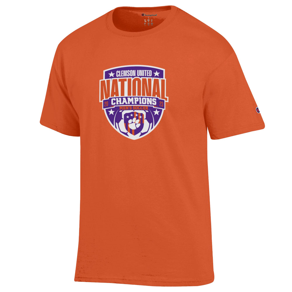 Clemson 2023 Men's Soccer National Champion Logo Tee