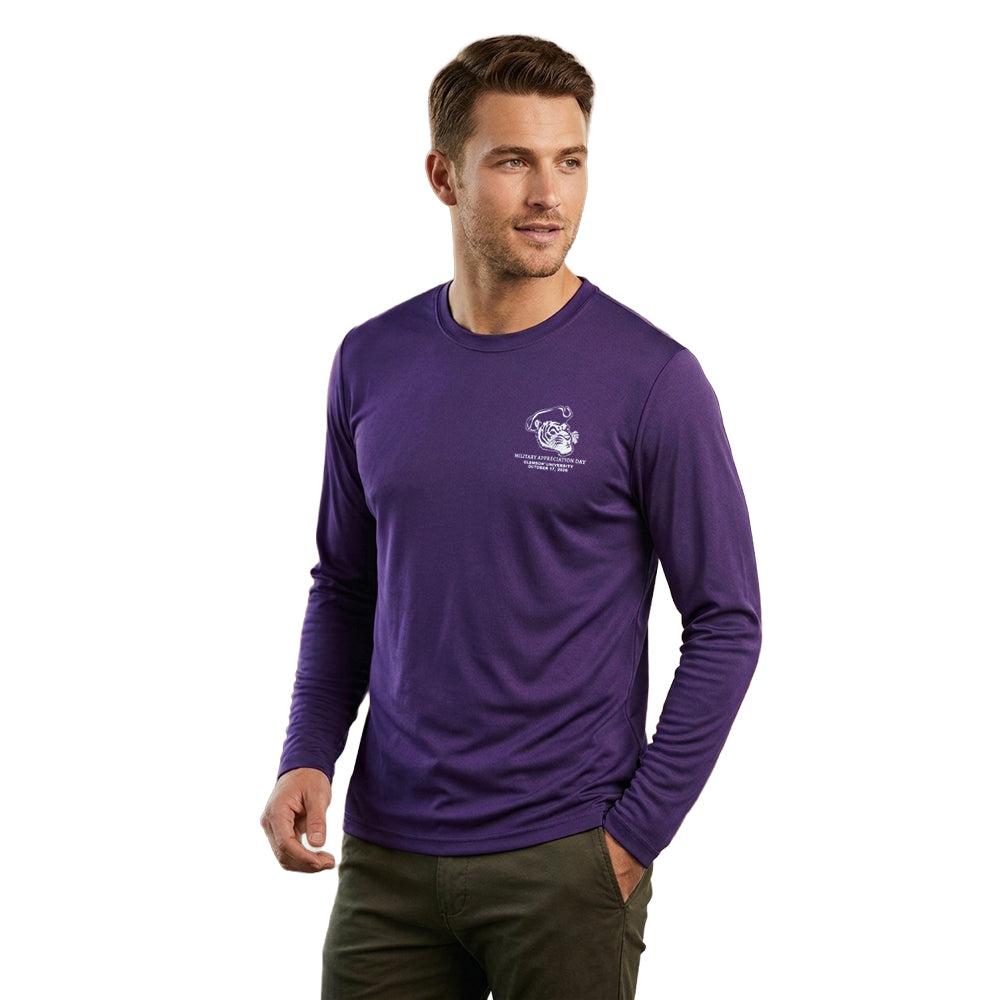 Clemson 2026 Military Appreciation Day Long Sleeve Tee - PURPLE