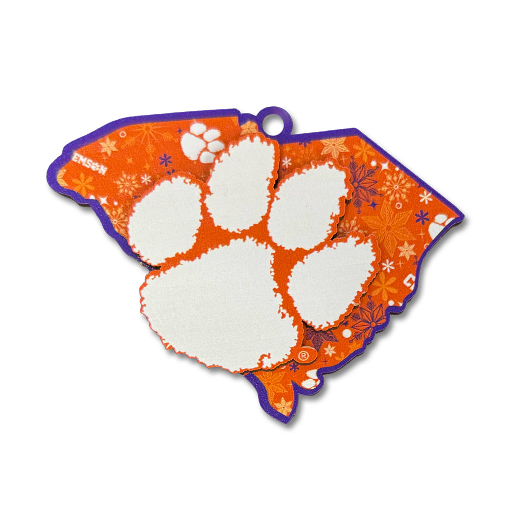Clemson 2026 Wood State Ornament