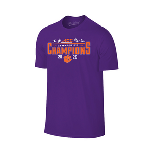 Clemson Youth 2026 ACC Champions Gymnastics Tee - PURPLE
