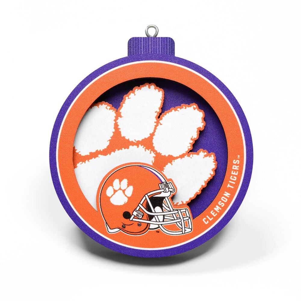 Clemson 3D Paw Ornament