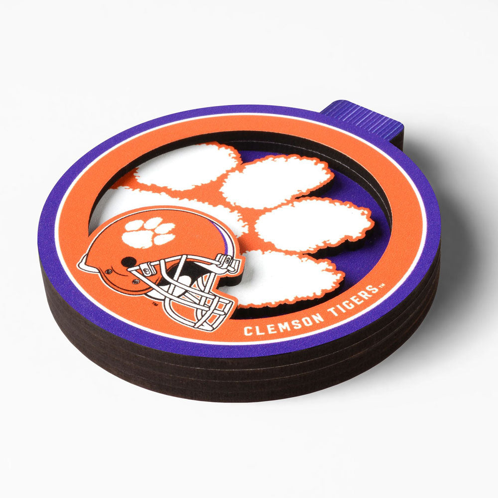 Clemson 3D Paw Ornament