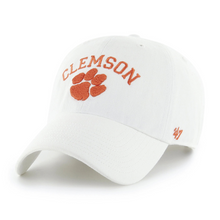 Clemson '47 Arch Paw Clean-Up Cap - WHITE