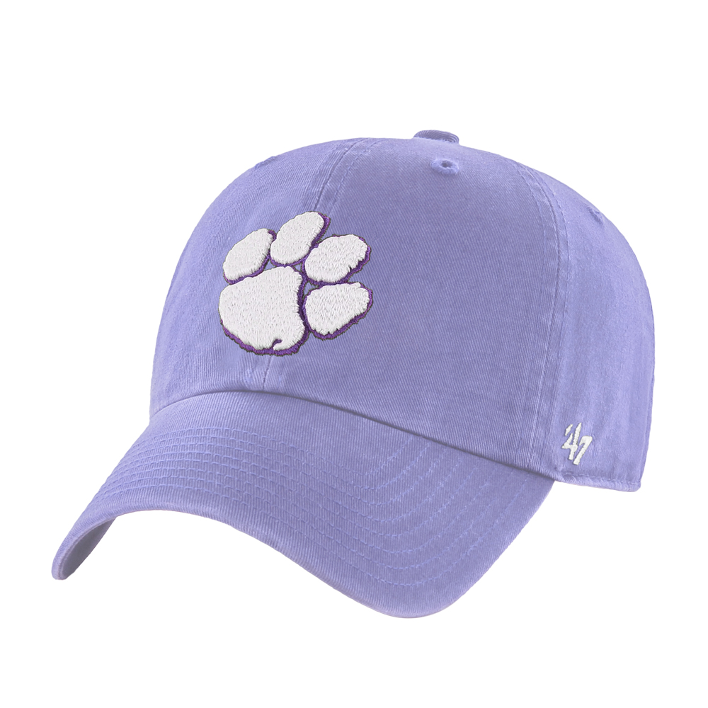 Clemson ’47 Lavender Paw Cleanup Cap - LT PURPLE