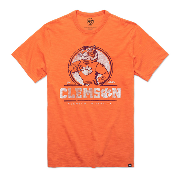Clemson '47 Tiger Emblem Scrum Tee - ORANGE