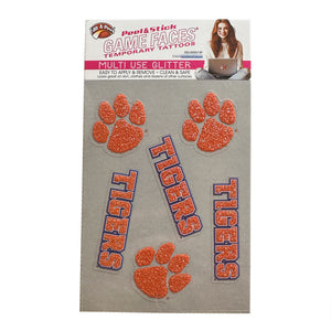 Clemson 6 Pack Glitter Tattoos