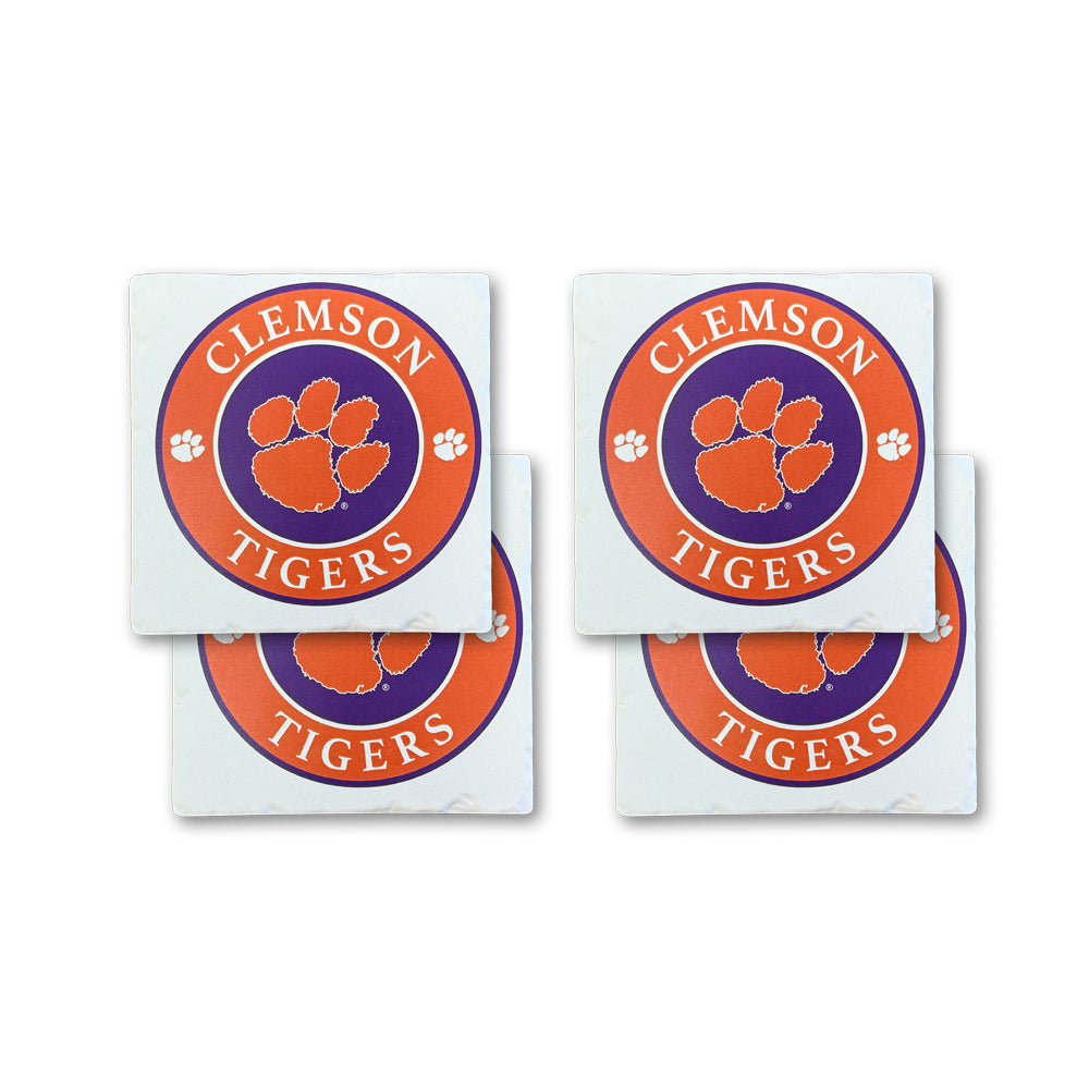 Clemson Absorbent Stone Coaster Pack
