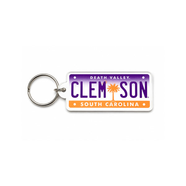 Clemson Acrylic Auto Plate Keychain