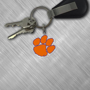 Clemson Acrylic Paw Key Ring